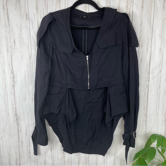 Kimberly Ovitz black zip up light jacket Medium - Picture 2 of 6